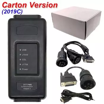 Диагностический инструмент для грузовиков CAT4 J1939 ET 4, тяжелый сканер с сумкой для инструментов/ящиком для инструментов, адаптер связи III, CAT ET4 317-7485, 2023A/2019c