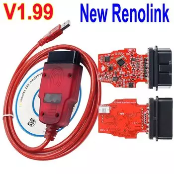 Диагностический интерфейс V1.99 Renolink OBD2 для транспортных средств Renault/D-acia, программатор ECU, подушка безопасности/кодирование ключей, многофункциональный