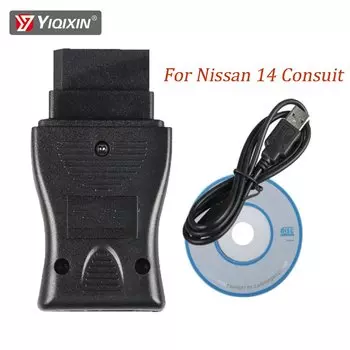 Диагностический кабель для Nissan, 14 контактов, 14 контактов, USB, OBD