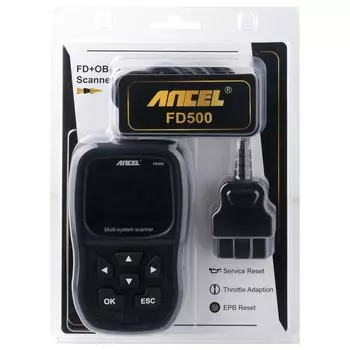 Диагностический сканер ANCEL FD500 OBD2, полный считыватель кодов системы OBD 2 с двигателем, ABS, SRS, EPB/сброс масла дроссельной заслонкой, автомобильный диагностический инструмент для Ford