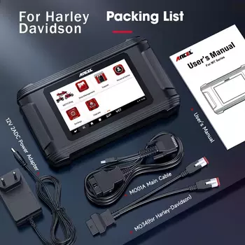 Диагностический сканер ANCEL MT510, для мотоциклов BMW/DUCATI/Harley, OBD2, 30 + функций, считыватель кодов