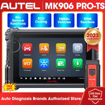 Диагностический сканер Autel MaxiCOM MK906 Pro-TS, Полная диагностика автомобиля, TPMS, инструмент для кодирования ключей, обновление MS906BT/MS906TS