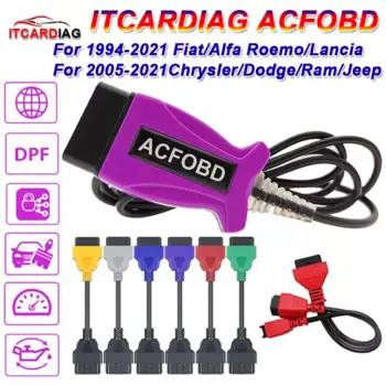 Диагностический сканер ITCARDIAG ACFOBD для Fiat/Alfa/Romeo/Lancia/Chrysler/Dodge/Ram/Jeep
