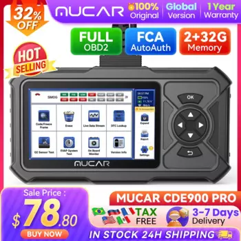 Диагностический сканер MUCAR CDE900 Pro Obd2, автомобильный диагностический прибор, устройство чтения кодов OBD, 28 сбросов, Полная диагностика системы