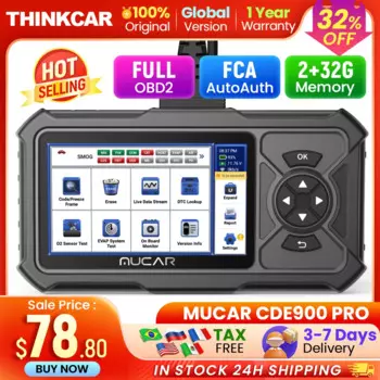 THINKCAR THINKSCAN 689BT Профессиональный автомобильный диагностический инструмент CANFD DOIP Двунаправленное кодирование ЭБУ 34 Сброс Полная система Obd2 Сканер