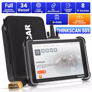 THINKSCAN 689, автоматический сканер OBD2, BI-направленное управление CAN-FD DIOP 34, сброс кодирования ЭБУ IMMO, бесплатное обновление, диагностический инструмент для автомобиля