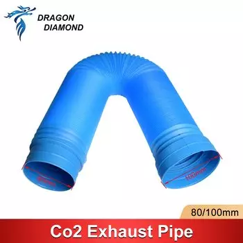 Диаметр выхлопной трубы Co2. 80/100 мм DIY аксессуары для лазерной чистки для гравера, вытяжной вентилятор, дым, Прямая доставка