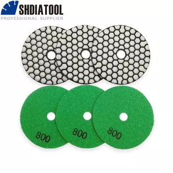 SHDIATOOL полировальные подложки алмазные 6 шт., 800 гр.