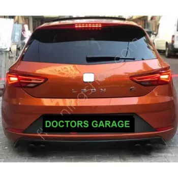 Диффузор для заднего бампера для Seat Leon MK3.5 FR 2017 2018 2019 модель черный 4 комплект выхлопных газов для выхода кузова губа спортивный автомобильный аксессуар