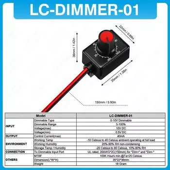 Диммер Meanwell LC-DIMMER-01 0-10В 1-100Вт