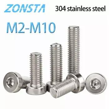 DIN7984 M2 M2.5 M3 M4 M5 M6 M8 M10 304 Stainless Steel Hex Hexagon Socket Thin Low Short Profile Head Allen Cap Bolt Screws