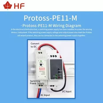 DIN-рейка с последовательным портом RS485 к Ethernet-преобразователю устройства Интернета вещей, серверный Протос-PE11, поддержка порта Modbus TCP к RTU