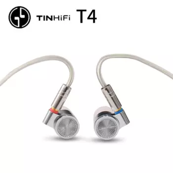 Динамические наушники TINHIFI T4 со съемным кабелем, жестяные наушники-вкладыши T4 HIFI