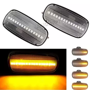 Динамические Светодиодные Боковые Габаритные Фонари Для Toyota Prius Kluger Wish Land Cruiser 200 Prado 120 RAV4 Altezza Lexu...
