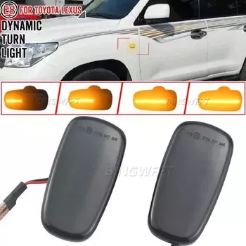 Динамические светодиодные указатели поворота, боковые габаритные фонари для Toyota Prius Kluger Wish Land Cruiser 200 Prado 120 RAV4 Altezza Lexus IS300