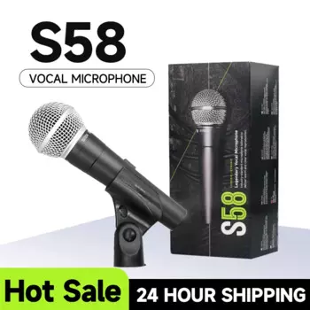 Динамический микрофон S58 Pro XLR, профессиональный студийный кардиоидный микрофон для вокала, подкастинга и записи