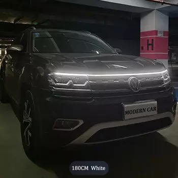 Динамическое Последовательное Сканирование Через Капот Автомобиля, Светодиодные Фары