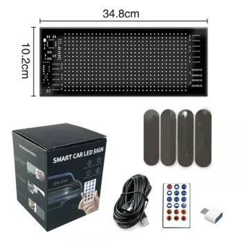 Динамическое устройство глаз грузовика, прокрутка лобового стекла, рекламное приложение, управление Bluetooth, автомобильная светодиодная матрица «сделай сам», пиксельная доска, пульт дистанционного управления