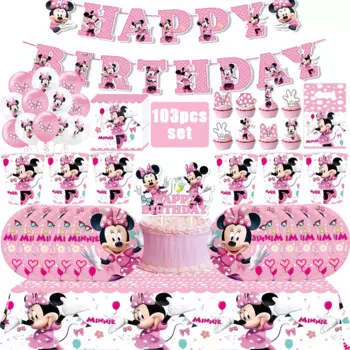 Набор декора для дня рождения Disney Minnie Mouse из бумаги