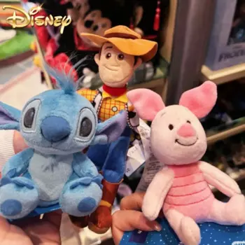 Disney Stitch Toy Story Винни Свинья Прыгающий Тигр персонаж кукла сидящая на плечах магнит анимационная кукла детская игрушка в подарок