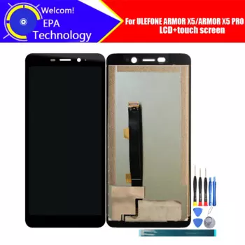 Дисплей с дигитайзером для ULEFONE ARMOR X5 PRO, 5,5 дюйма, ЖК-дисплей с кодирующий преобразователь сенсорного экрана в сборе, инструменты