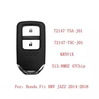 Дистанционный смарт ключ-брелок 2 кнопки 313,8 МГц ID47 для Honda City Crider Jazz шаттл FCC: KR5V1X 72147-T5A-J01 / 72147-T5C-J01