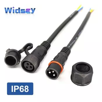 DIVEDEER Extension cable connector IP68 черный
