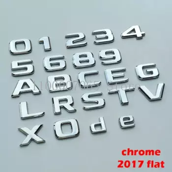 DIY 2017, плоские буквы, цифры 012345689 ABCEGLRSTVX De ABS эмблема для Mercedes Benz полной серии багажник автомобиля наклейка с логотипом