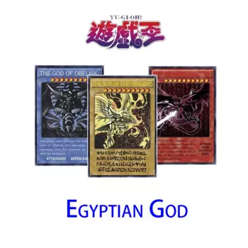 Diy 3 шт./набор Yu-Gi-Oh! Настольная игра, самодельный Египетский Бог, аниме персонажи, Бронзирующая коллекция, детские игрушки, рождественский подарок