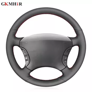DIY черный чехол на руль автомобиля из искусственной кожи для Mercedes-Benz S-Class W220 S350 S500 S600 S430 2004-2006