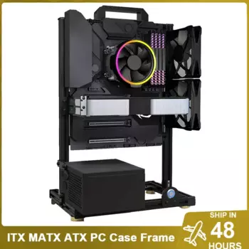 DIY геймерский шкаф MOD ITX MATX корпус для ПК с открытой рамой, алюминиевый креативный ATX EATX Tower, настольный игровой компьютер, стойка для корпуса
