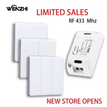 Беспроводной радиочастотный выключатель Wenzhi 433МГц