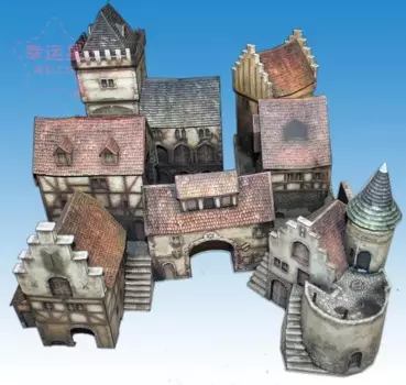 DIY Ручная работа 3D бумажная модель средневековой архитектуры 1/87 анно1404 порт