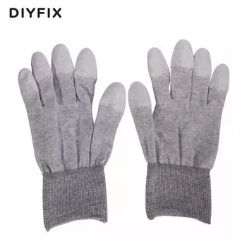DIYFIX 1 пара безопасных антистатических перчаток из ПУ с покрытием для ремонта электроники