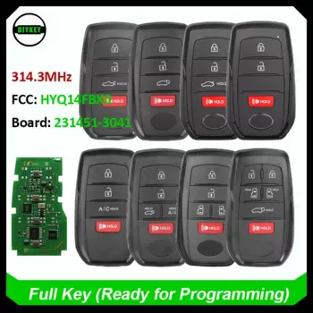 DIYKEY 231451 -3041, HYQ14FBX для Toyota Crown Grand Highlander Prius RAV4 Sequoia Sienna Tundra Venza BZ4X умный дистанционный брелок