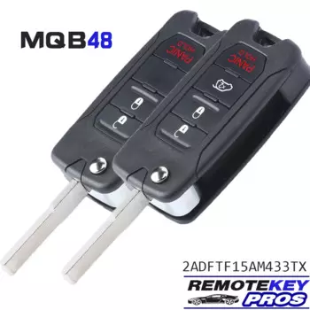 DIYKEY 2ADFTF15AM433TX MQB48 Megamos AES FSK 433,92 МГц 3B/4B для Jeep Renegade Fiat 500X 2015-2020 откидной пульт дистанционного управления