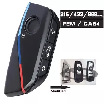 DIYKEY для BMW FEM BDC CAS4 CAS4 + F шасси 5 7 серии брелок модифицированный смарт-дистанционный ключ 4 кнопки брелок 315 МГц/434 МГц/868 МГц