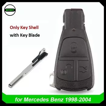 DIYKEY старый стиль модель удаленный брелок чехол для Mercedes Benz C180 1998-2004 W202 C E S Class с лезвием ключа