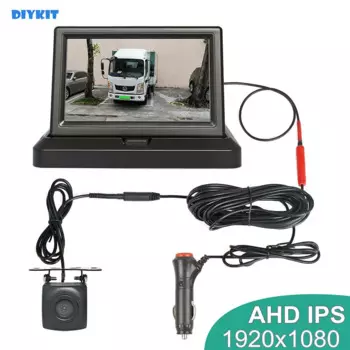 DIYKIT 1024x600 5-дюймовый AHD IPS Складной автомобильный монитор 1920*1080 Starlight ночное видение резервная Автомобильная камера заднего хода автомобиля