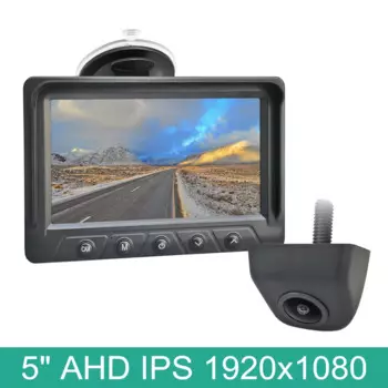 DIYKIT 5-дюймовый AHD IPS автомобильный монитор HD 1080P 170 градусов звездный свет ночного видения резервная автомобильная камера заднего вида