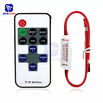 diymore RF Wireless Remote Control LED Strip Dimmer