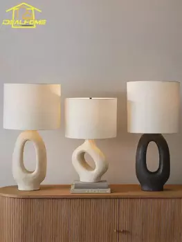 Дизайнерская современная настольная лампа Wabi-sabi из смолы, искусство E27, декоративные настольные светильники для гостиной/модели, прикроватная Спальня, журнальные столики