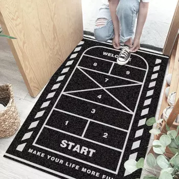 Дизайнерский Шелковый дверной коврик в лабиринтном стиле, нескользящий коврик из ПВХ для спальни, ванной, кухни, гостиной, коврик для входной двери прихожей на заказ