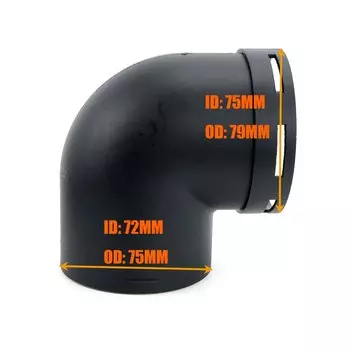 Дизельный Обогреватель с вентиляционным отверстием, воздуховод 60 мм/75 мм, L-образный кусок с изгибом локтя, соединитель трубы для автомобиля, грузовика, фургона, кемпера, гаража