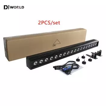 2 шт./компл. 18x18 Вт светодиодный настенный светильник RGBW A+U 6IN1 DMX светодиодный светильник для барной линии, сценический светильник для мытья полов, лампа для скачек, DJ Flow Lighting Effect