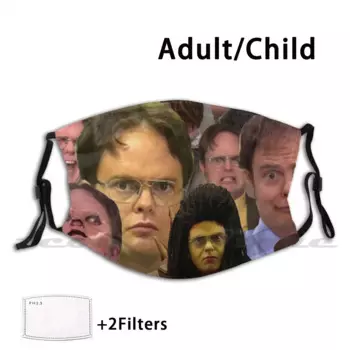 Длина К. Тканевая маска Schrute, моющаяся модель M2, 5 для взрослых и детей, симпатичная маска для офиса, офиса, Dunder Mifflin