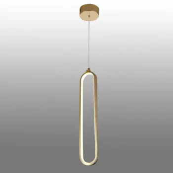 Длинная металлическая потолочная лампа, золотистая Современная потолочная лампа для спальни 17 Вт 85-265 в