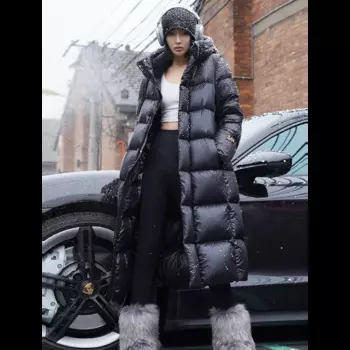 Длинное зимнее пальто, женские зимние куртки, женская модная повседневная парка 2024, теплая ультра-толстая верхняя одежда, ветрозащитная женская куртка с капюшоном