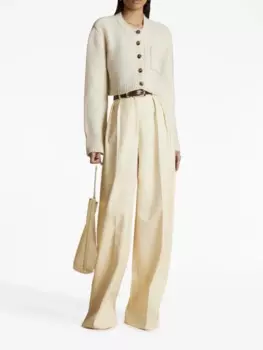 Длинные брюки для женщин, новинка сезона весна-осень 2024, Свободные повседневные брюки с высокой талией и широкими штанинами