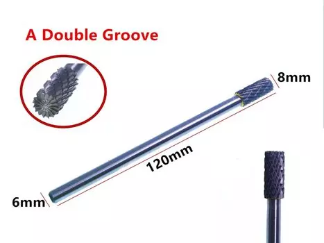 Длинные карбидные вольфрамовые заусенцы Jrealmer 6x8x120 мм